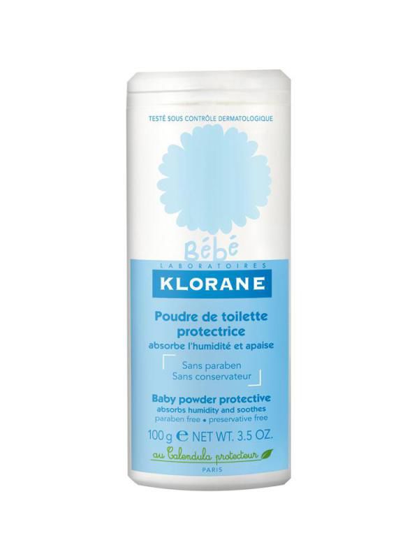 Klorane - Bébé - Poudre de toilette protectrice au Calendula apaisant -  Peau normale 100 g