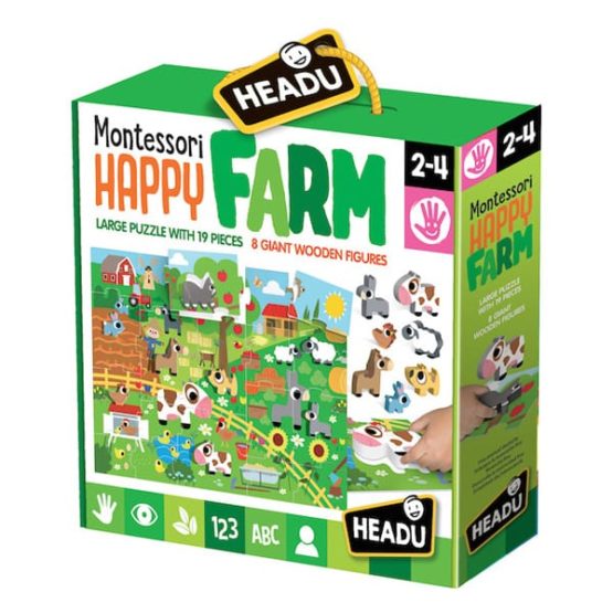 Puzzle Montessori Happy Farm – Headu